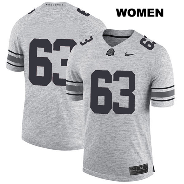 Ohio State Buckeyes Women's Kevin Woidke #63 Gray Authentic Nike No Name College NCAA Stitched Football Jersey VX19Y50IG